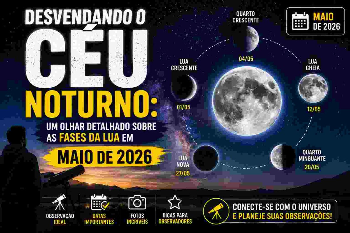 Desvendando o Céu Noturno: Um Olhar Detalhado sobre as Fases da Lua em Maio de 2026