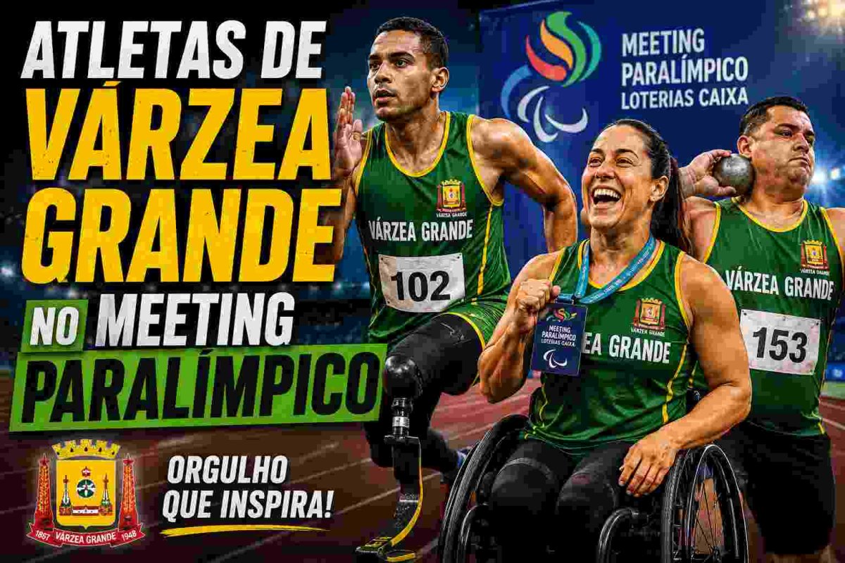 Atletas de Várzea Grande no meeting paralimpico 