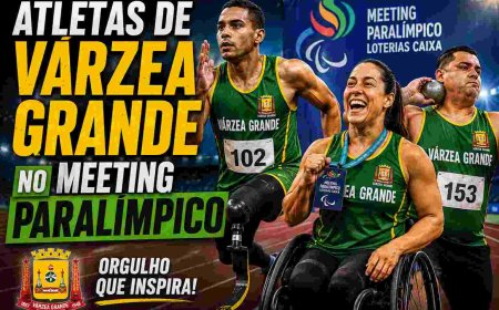 Atletas de Várzea Grande no meeting paralimpico 