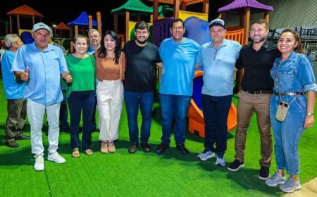 Prefeitura de Cáceres entrega playground doado pelo Rotary e amplia opções de lazer no complexo esportivo Didi Profeta do Amaral 