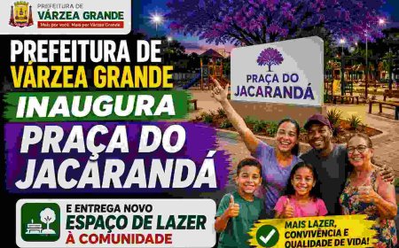 Prefeitura de Várzea Grande inaugura Praça do Jacarandá e entrega novo espaço de lazer à comunidade