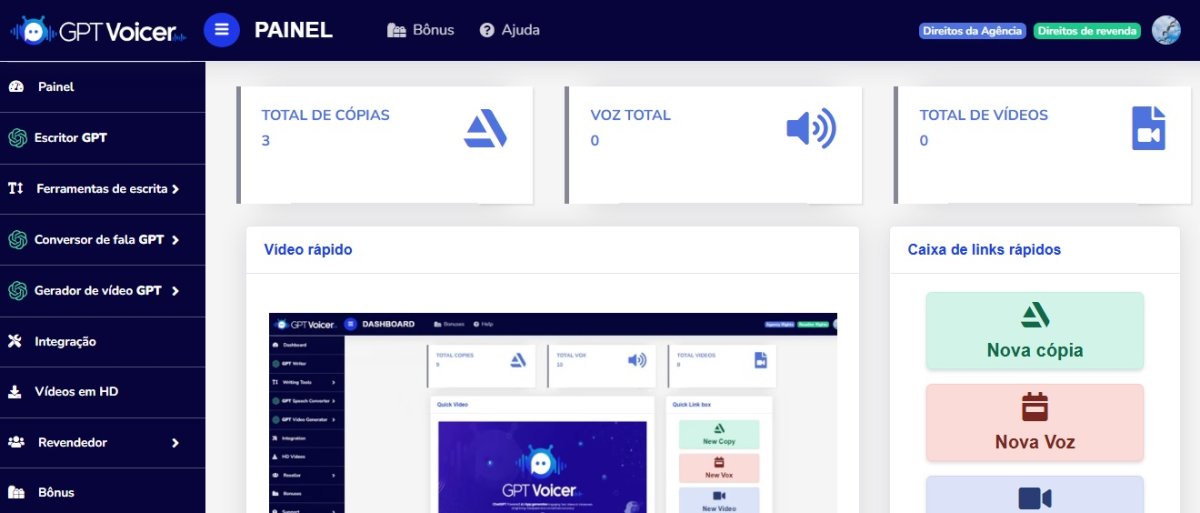 Acesso Vitalício: GPTVoicer - gere textos, locuções e vídeos envolventes com velocidade incrível e precisão incomparável!