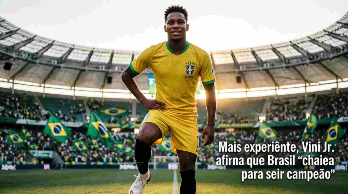 Mais experiente, Vini Jr. afirma que Brasil "chega para ser campeão"