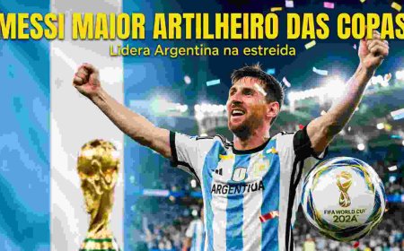 Messi vira maior artilheiro das copas e lidera Argentina em estreia