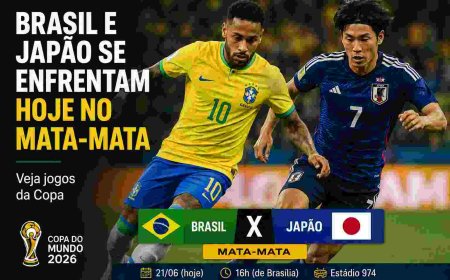 Brasil e Japão se enfrentam hoje no mata-mata; veja jogos da Copa
