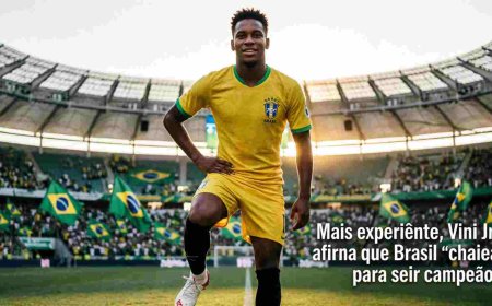 Mais experiente, Vini Jr. afirma que Brasil "chega para ser campeão"