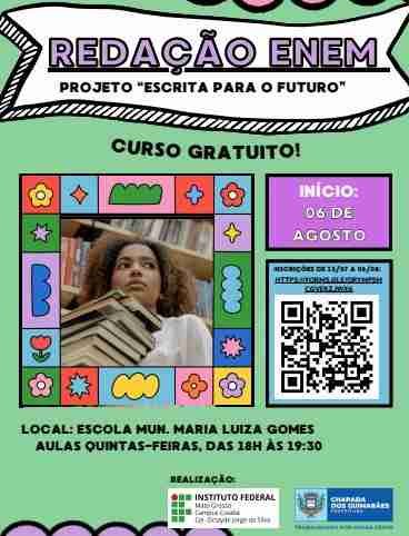 IFMT abre inscrições para curso gratuito de redação para o Enem em Chapada dos Guimarães