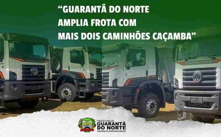 Guarantã do Norte amplia frota com mais dois caminhões caçamba para reforçar os serviços de infraestrutura.