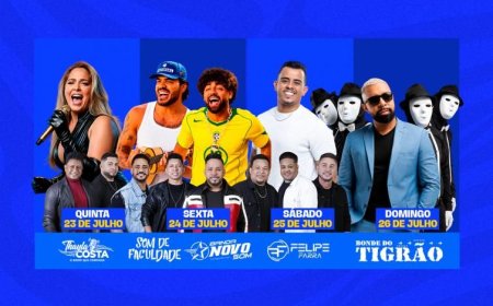 Programação com shows nacionais no Porto do Baé e na Praia do Bosque agita Barra do Garças nesta semana