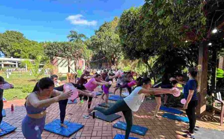 Com foco na promoção da saúde, o Sesc Equilíbrio convida para o Pilates no Jardim do Arsenal neste sábado (18) 