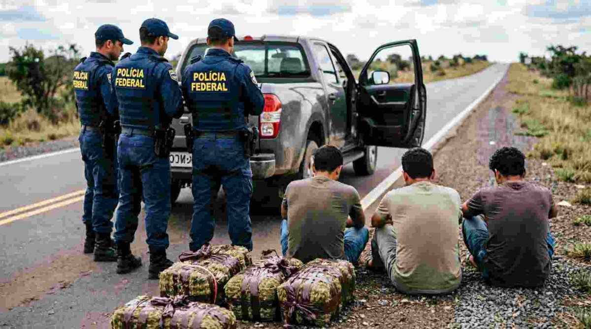 PF prende três pessoas transportando maconha em Ponta Porã/MS