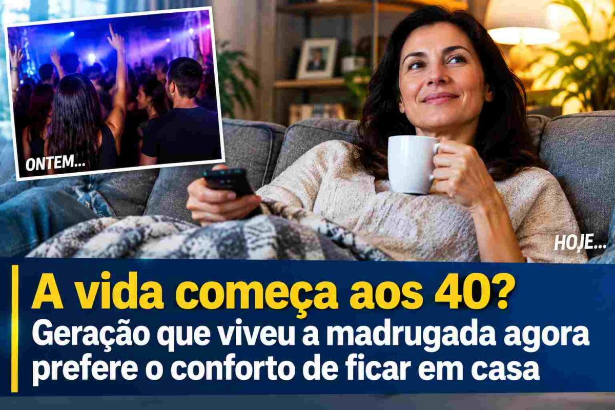 A vida começa aos 40? Geração que viveu a madrugada agora prefere o conforto de ficar em casa