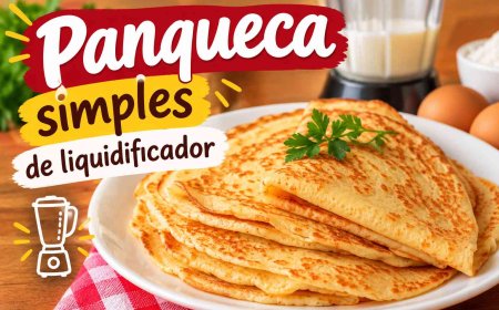 Receita simples e prática de panqueca que só leva apenas 5 ingredientes.
